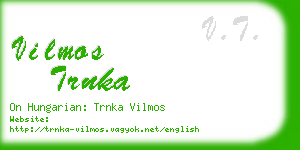 vilmos trnka business card